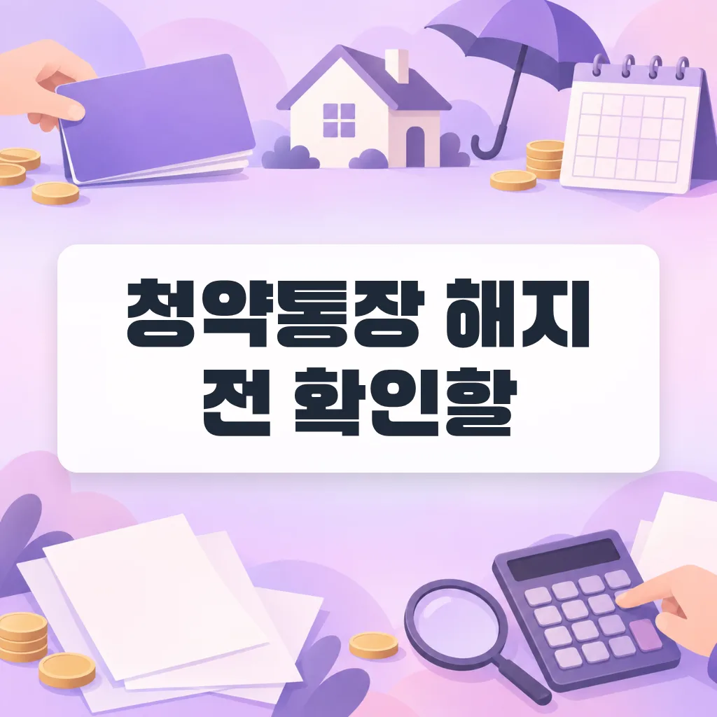 청약통장 해지 불이익, 5년 전에 깨면 돌려줘야 하는 세금