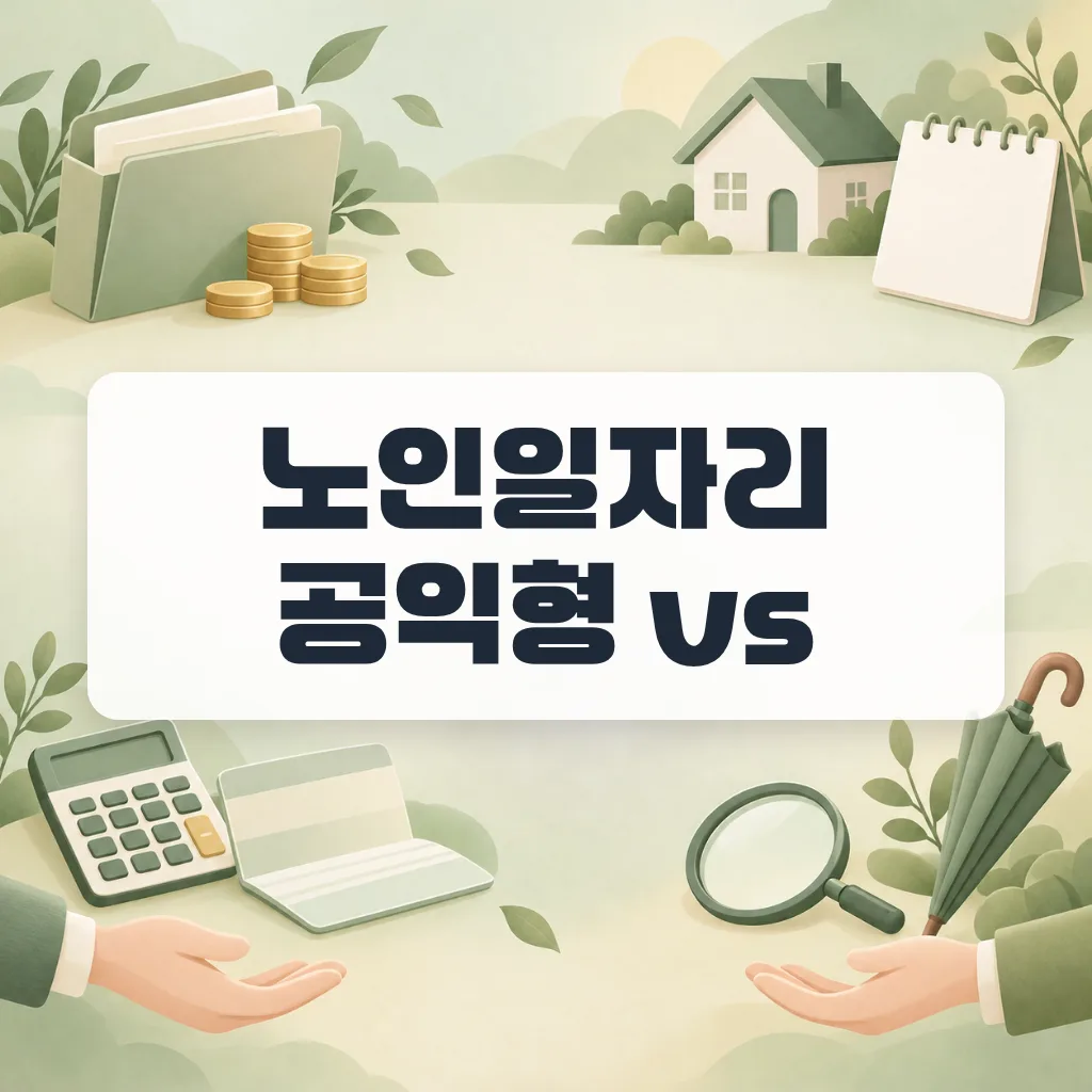 노인일자리 공익형 vs 사회서비스형, 기초연금 받는지부터 갈린다