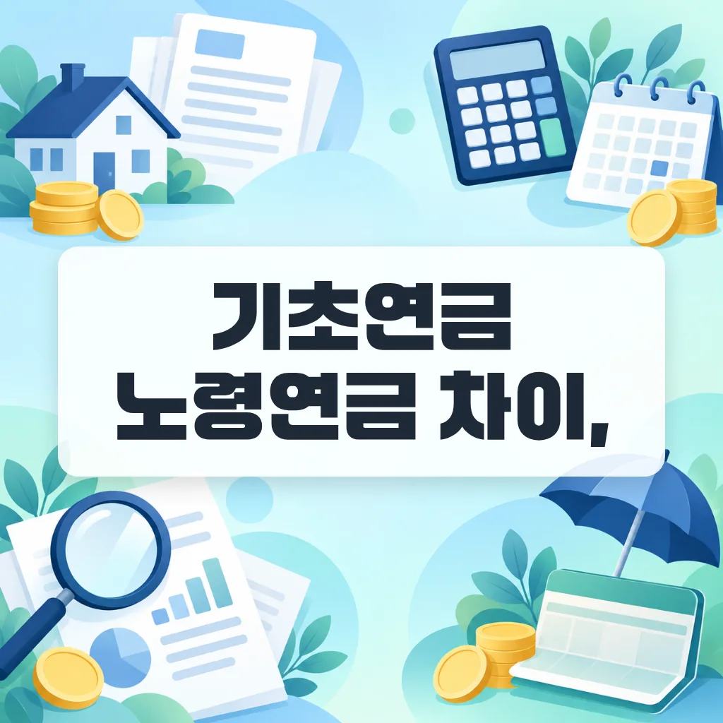 기초연금 노령연금 차이와 50만·80만·120만원 수령자 감액 비교